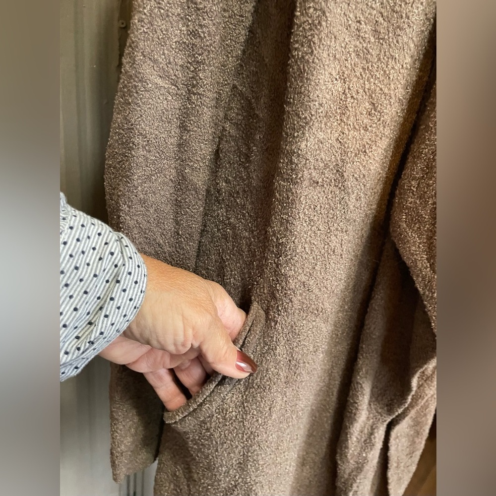 BAREFOOT DREAMS Island Wrap Open Front Cardigan Taupe CozyChic Lite Soft S/M - Picture 14 of 16